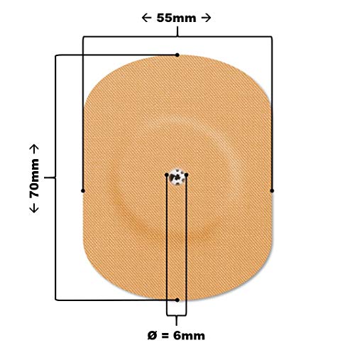 MySweetStitch | Freestyle Libre 1 & 2 parches, impermeables, transpirable y respetuoso con la piel con orificio para sensor en conjunto de 25 | Oval MySweetStitch | Freestyle Libre 1 & 2 parches, impermeables, transpirable y respetuoso con la piel con orificio para sensor en conjunto de 25 | Oval