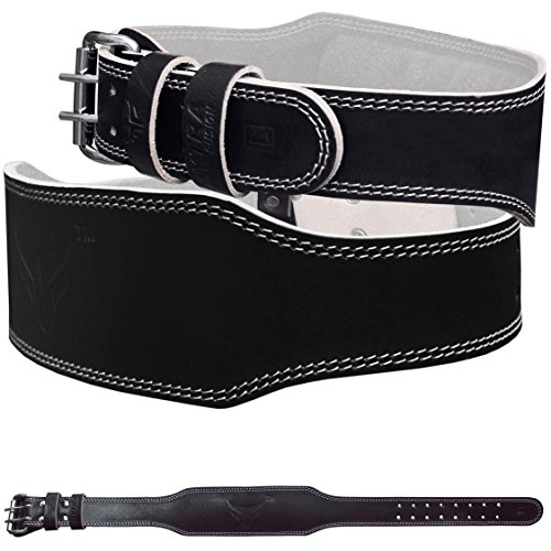 Mytra Fusion Cinturón de Piel para Levantamiento de Pesas y Levantamiento de Pesas, 4 Pulgadas Mytra Fusion Cinturón de Piel para Levantamiento de Pesas y Levantamiento de Pesas, 4 Pulgadas