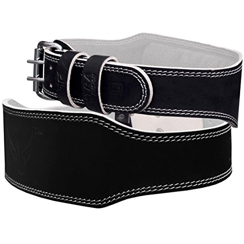Mytra Fusion Cinturón de Piel para Levantamiento de Pesas y Levantamiento de Pesas, 4 Pulgadas Mytra Fusion Cinturón de Piel para Levantamiento de Pesas y Levantamiento de Pesas, 4 Pulgadas