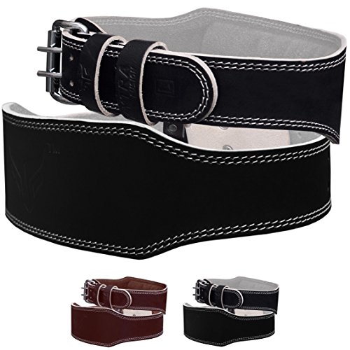 Mytra Fusion Cinturón de Piel para Levantamiento de Pesas y Levantamiento de Pesas, 4 Pulgadas Mytra Fusion Cinturón de Piel para Levantamiento de Pesas y Levantamiento de Pesas, 4 Pulgadas