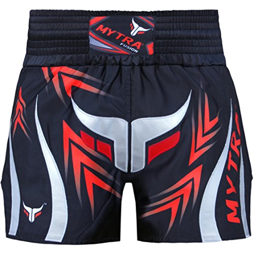 Mytra Fusion Farabi Fight Gear Pro Boxeo Pantalones Cortos para Muay Thai Boxeo, Fitness Gimnasio Ropa de Boxeo Fairtex Jiu Jitsu MMA Muay Thai y Kickboxing Equipo Trunks (Negro, Grande) Mytra Fusion Farabi Fight Gear Pro Boxeo Pantalones Cortos para Muay Thai Boxeo, Fitness Gimnasio Ropa de Boxeo Fairtex Jiu Jitsu MMA Muay Thai y Kickboxing Equipo Trunks (Negro, Grande)