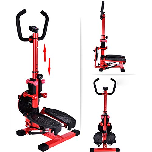 MZXU con cordón Stepper Femenino Hogar Silencio Pérdida de Peso Artefacto In-Sitio Montañismo Pedal Máquina Deportes Equipo de Fitness Pequeño Estufas Máquina (Color : Red, Size : 31x48inch)