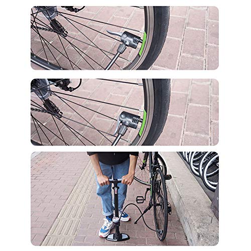 N / A Bomba de Piso para Bicicleta portátil con manómetro, aleación de Aluminio, Manguera Larga con pivote de 360 Grados, manija Antideslizante en Forma de T ensanchada de medición precisa N / A Bomba de Piso para Bicicleta portátil con manómetro, aleación de Aluminio, Manguera Larga con pivote de 360 Grados, manija Antideslizante en Forma de T ensanchada de medición precisa