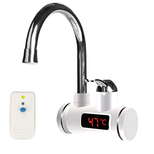 N / A Calentador Eléctrico Instantáneo de 220 V,Grifo Eléctrico Profesional, Calentador de Agua Instantáneo con Pantalla Indicadora de Temperatura LCD (Pantalla Digital Blanca) Entrada Lateral N / A Calentador Eléctrico Instantáneo de 220 V,Grifo Eléctrico Profesional, Calentador de Agua Instantáneo con Pantalla Indicadora de Temperatura LCD (Pantalla Digital Blanca) Entrada Lateral