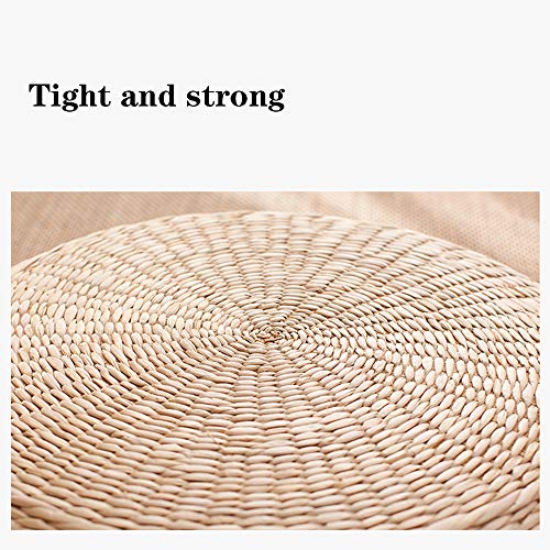 N / A Cojín de Asiento de Paja Tejida de 15,7", cojín de Tatami Redondo de Paja Hecho a Mano, cojín de futón de Paja, para Zen, práctica de Yoga o meditación de Buda