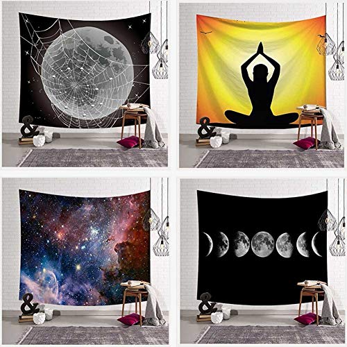 N / A Diseño impactante de la Tierra Tapiz Colgante de Pared Nebulosa Luna Elk Mandala Yoga Toalla de Playa Manta Decoración de la habitación de los niños Ropa de Cama V15 95cmx73cm