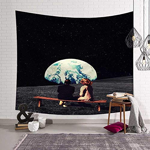 N / A Diseño impactante de la Tierra Tapiz Colgante de Pared Nebulosa Luna Elk Mandala Yoga Toalla de Playa Manta Decoración de la habitación de los niños Ropa de Cama V15 95cmx73cm