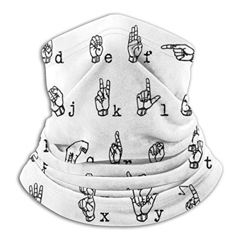 N / A Niños Sombreros,Unisex Cubierta De La Cara,Pasamontañas,Calentador De Cuello,Adulto Cuello Pañuelo,Lenguaje De Señas Alfabeto Bandanas Sin Costuras Protector Facial