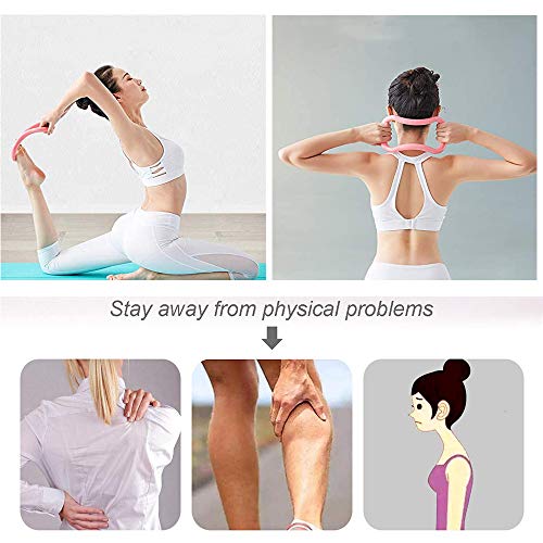 N / A Pilates Ring, Yoga Magic Fitness Circle, Aro de Pilates para Entrenamiento Fitness los Muslos Internos y Externos Mejora la Fuerza Flexibilidad y Postura, Entrenamiento en el hogar Accesorios