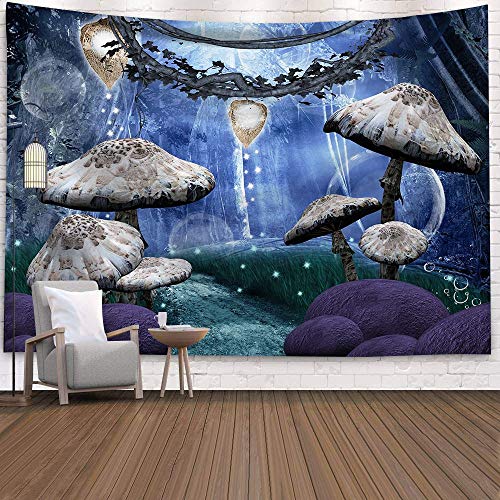 N / A Tapiz psicodélico para Colgar en la Pared, Tapiz de Setas, Yoga, Alfombra para la Playa, Hippie, decoración del hogar, Tapiz de Pared, Manta, tapicería de Fondo, Tela A2 150x200cm