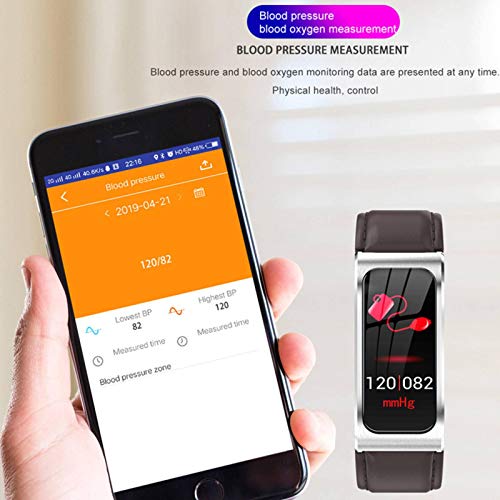 N-B Reloj Inteligente Impermeable Electrónico Reloj Fitness Tracker Pantalla de Color Frecuencia Cardíaca Pulsera Deportiva Bluetooth