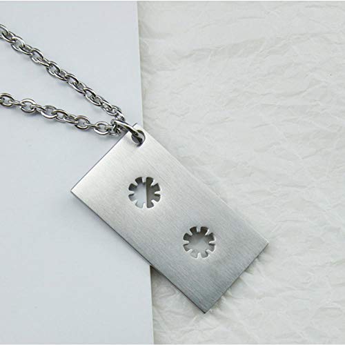 N / C Cinta Retro Collar con Colgante de Acero de Titanio Hip Hop Rock Cadena de suéter de Todo fósforo Plata N / C Cinta Retro Collar con Colgante de Acero de Titanio Hip Hop Rock Cadena de suéter de Todo fósforo Plata