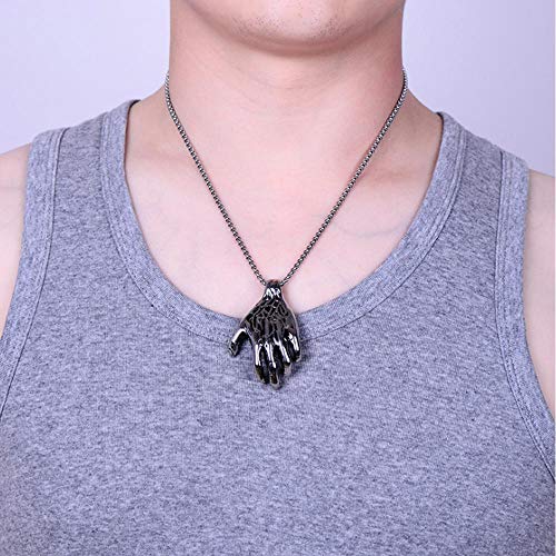 N / C Joyería de Moda de Acero Inoxidable, Collar con Colgante de Palma Tallada, Accesorios religiosos N / C Joyería de Moda de Acero Inoxidable, Collar con Colgante de Palma Tallada, Accesorios religiosos