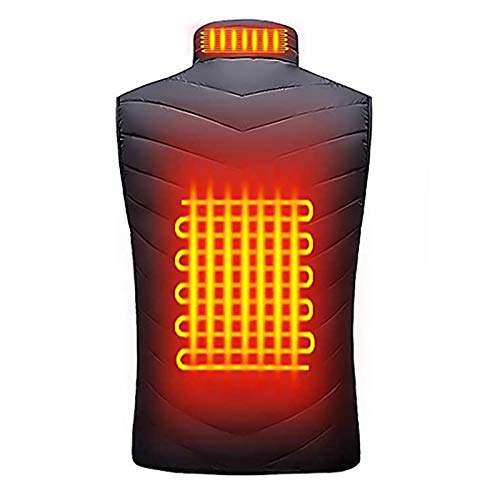 N/ Chaleco calefactor de 4 zonas para mujeres y hombres, chaleco calefactor con carga USB, abrigo calefactor de talla grande al aire libre, cálido para montar, esquiar, pescar (Negro, M) N/ Chaleco calefactor de 4 zonas para mujeres y hombres, chaleco calefactor con carga USB, abrigo calefactor de talla grande al aire libre, cálido para montar, esquiar, pescar (Negro, M)