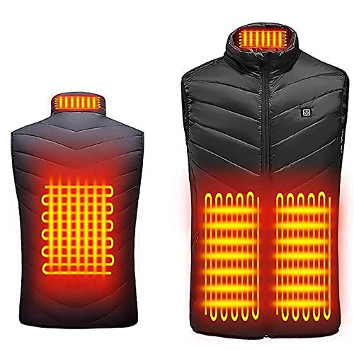 N/ Chaleco calefactor de 4 zonas para mujeres y hombres, chaleco calefactor con carga USB, abrigo calefactor de talla grande al aire libre, cálido para montar, esquiar, pescar (Negro, M) N/ Chaleco calefactor de 4 zonas para mujeres y hombres, chaleco calefactor con carga USB, abrigo calefactor de talla grande al aire libre, cálido para montar, esquiar, pescar (Negro, M)