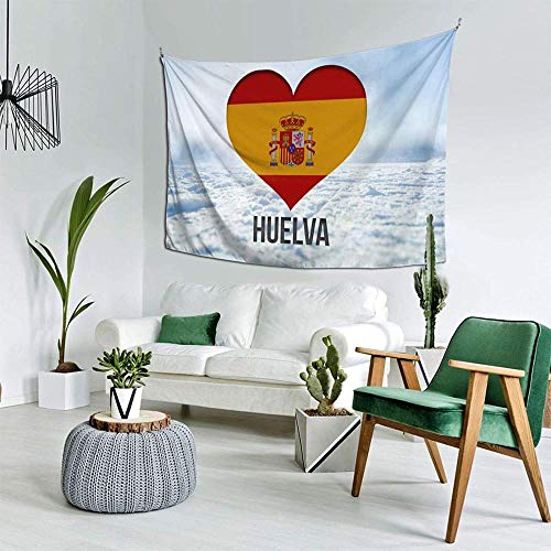 N-X I Love Huelvas Tapiz Impreso Vintage Hippie para Colgar en la Pared para Dormitorio Manta de Dormitorio decoración del hogar Pared 60x40 Pulgadas