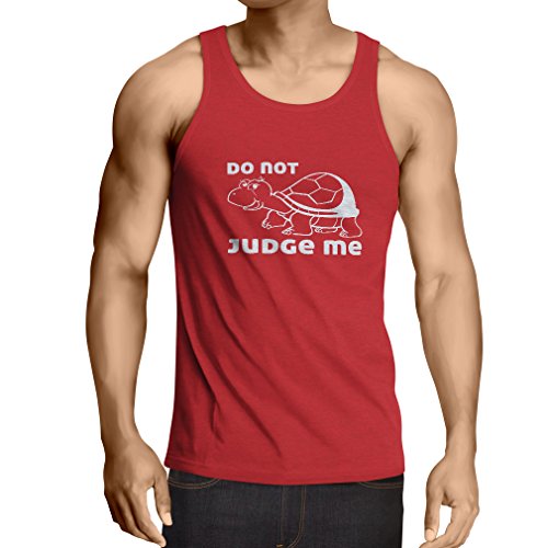 N4318V Camiseta sin Mangas No me juzgues (Large Rojo Blanco)