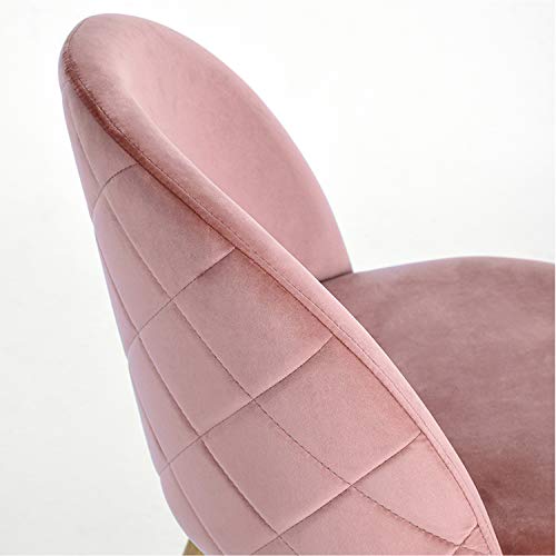 N/A Conjunto de 2/4/6 Sillas de Comedor de Terciopelo Sillas de Ocio Modernas de Mediados de Siglo Sillas tapizadas con Patas de Metal para Sala de Estar (Rosa, 4) N/A Conjunto de 2/4/6 Sillas de Comedor de Terciopelo Sillas de Ocio Modernas de Mediados de Siglo Sillas tapizadas con Patas de Metal para Sala de Estar (Rosa, 4)