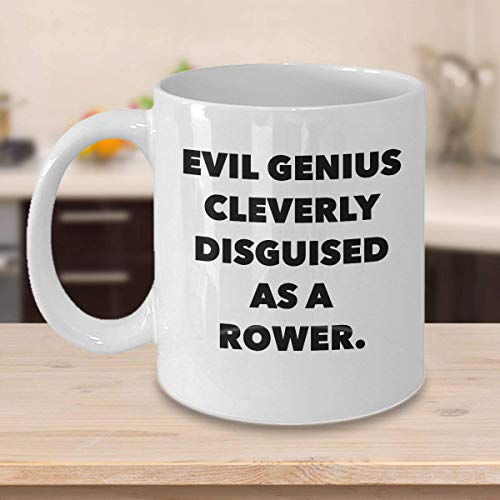 N\A Divertida Taza de café de remero Regalos Personalizados Personalizados para remeros de Interior Remeros Intructores Entrenadores Profesores StudentsGenius inteligentemente Disfrazado