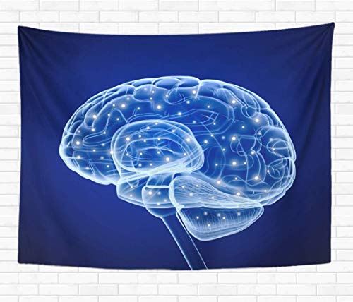 N\A Home Tapiz Decorativo para Colgar en la Pared Neuron Brain Impulses Thinking Prosess Cell Think Neural Synapse Tapices Manta de Pared para Dormitorio Sala de Estar Dormitorio