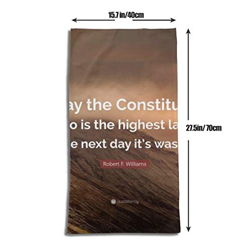 N/A - Juego de toallas de baño de algodón egipcio, diseño de acuarela con texto en inglés "One Day The Constitution 27.5 x 15.7" N/A - Juego de toallas de baño de algodón egipcio, diseño de acuarela con texto en inglés "One Day The Constitution 27.5 x 15.7"