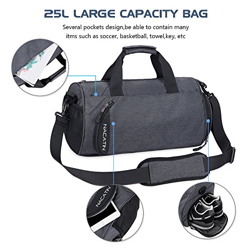 NACATIN Mochila Gimnasio Mujer/Hombre, Bolso Deportivo Niño con Gabinete para Zapatos, Bolsa Gimnasio de Poliéster, Resistente al Desgaste Impermeable Mochila de Deporte (Gris Oscuro) NACATIN Mochila Gimnasio Mujer/Hombre, Bolso Deportivo Niño con Gabinete para Zapatos, Bolsa Gimnasio de Poliéster, Resistente al Desgaste Impermeable Mochila de Deporte (Gris Oscuro)