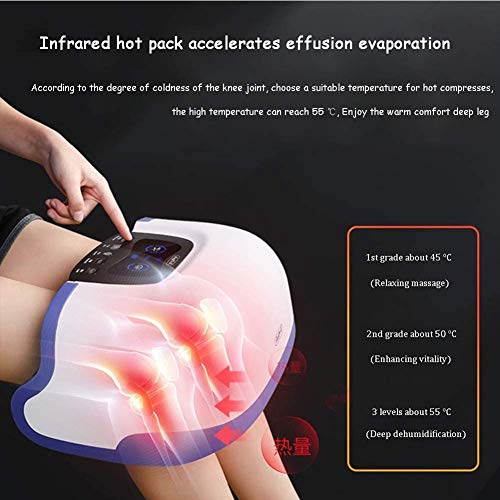 NACHEN Masajeador de Rodilla Doble, Airbag Compresión Vibración Térmica Infrarrojo Magnético Vibración con calefacción Fisioterapia para la osteoartritis Artritis reumática NACHEN Masajeador de Rodilla Doble, Airbag Compresión Vibración Térmica Infrarrojo Magnético Vibración con calefacción Fisioterapia para la osteoartritis Artritis reumática