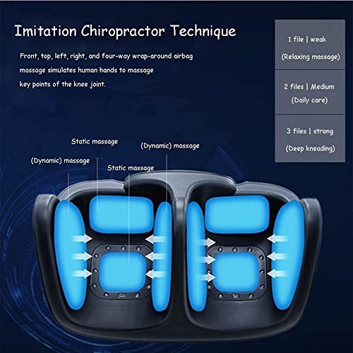 NACHEN Masajeador de Rodilla Doble, Airbag Compresión Vibración Térmica Infrarrojo Magnético Vibración con calefacción Fisioterapia para la osteoartritis Artritis reumática NACHEN Masajeador de Rodilla Doble, Airbag Compresión Vibración Térmica Infrarrojo Magnético Vibración con calefacción Fisioterapia para la osteoartritis Artritis reumática