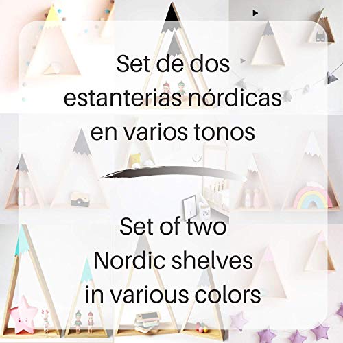 Nacnic 2 Estanterias de Pared Estilo nordico. Rosa y Turquesa. Estantes Triangulos de Madera. Estante Grande Rosa y pequeño Turquesa. Nacnic 2 Estanterias de Pared Estilo nordico. Rosa y Turquesa. Estantes Triangulos de Madera. Estante Grande Rosa y pequeño Turquesa.