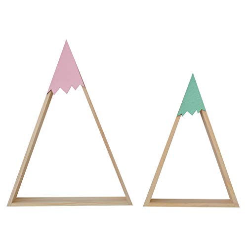 Nacnic 2 Estanterias de Pared Estilo nordico. Rosa y Turquesa. Estantes Triangulos de Madera. Estante Grande Rosa y pequeño Turquesa. Nacnic 2 Estanterias de Pared Estilo nordico. Rosa y Turquesa. Estantes Triangulos de Madera. Estante Grande Rosa y pequeño Turquesa.