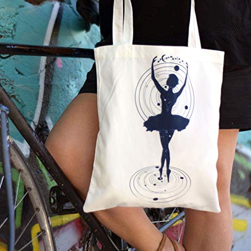 Nacnic Bolsa Tote de Tela Bailarina Ballet Clasico. Bandolera Multiusos