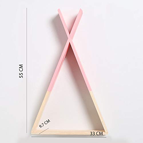Nacnic Estanteria de Pared Estilo nordico Rosa. Estante Triangulo de Madera. Estante habitacion Infantil, Salon, Bebe. Almacenamiento estanteria Triangular de Madera. Grande Nacnic Estanteria de Pared Estilo nordico Rosa. Estante Triangulo de Madera. Estante habitacion Infantil, Salon, Bebe. Almacenamiento estanteria Triangular de Madera. Grande