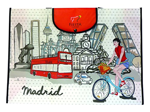 Nadal Bolsa Compra Madrid Bicicleta, Fibra, Multicolor, 55 x 40 x 14 cm
