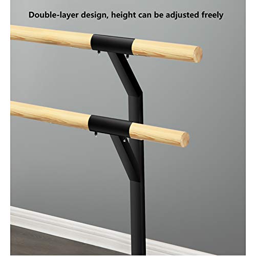 Nai-storage Barra Ballet, Barra Elástica Fija De Aterrizaje De Madera Maciza Barra Ballet De Estudio Danza Doble Poste Ajustable En Altura Interior (Color : Black, Size : 1 m) Nai-storage Barra Ballet, Barra Elástica Fija De Aterrizaje De Madera Maciza Barra Ballet De Estudio Danza Doble Poste Ajustable En Altura Interior (Color : Black, Size : 1 m)
