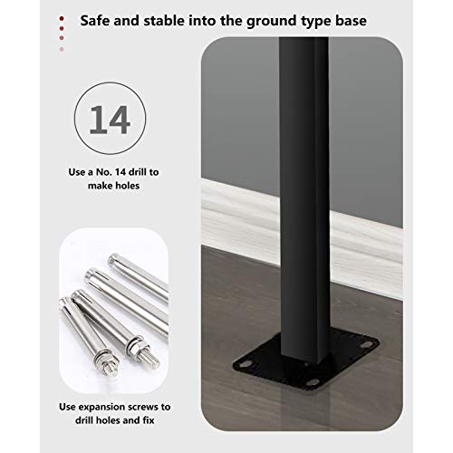 Nai-storage Barra Ballet, Barra Elástica Fija De Aterrizaje De Madera Maciza Barra Ballet De Estudio Danza Doble Poste Ajustable En Altura Interior (Color : Black, Size : 1 m) Nai-storage Barra Ballet, Barra Elástica Fija De Aterrizaje De Madera Maciza Barra Ballet De Estudio Danza Doble Poste Ajustable En Altura Interior (Color : Black, Size : 1 m)