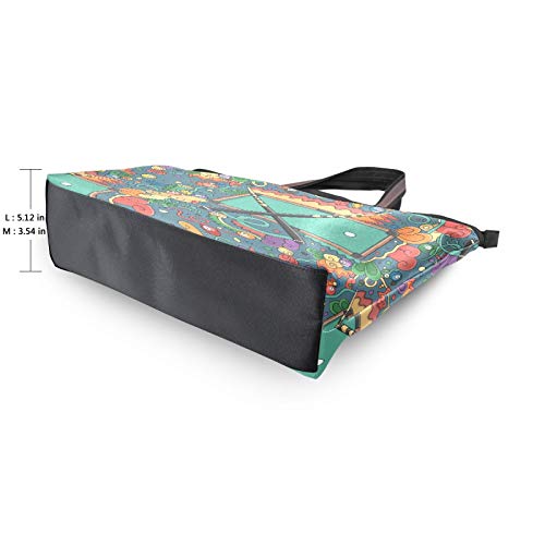 NaiiaN Bolso de compras para mujeres, niñas, señoras, estudiantes, bolsos de hombro, correa ligera, bolso de mano, mesa de billar, bolsos de billar NaiiaN Bolso de compras para mujeres, niñas, señoras, estudiantes, bolsos de hombro, correa ligera, bolso de mano, mesa de billar, bolsos de billar