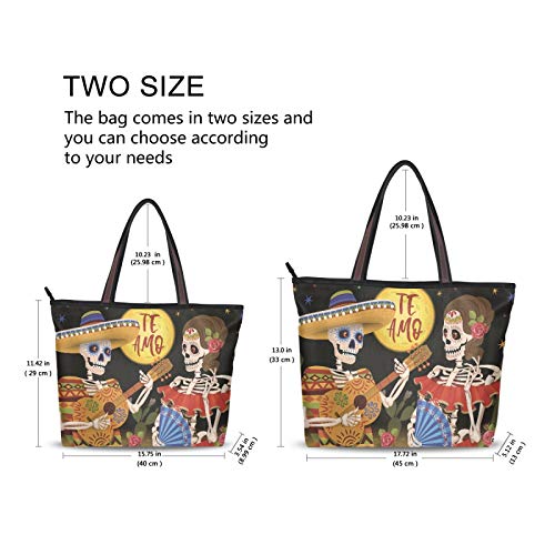 NaiiaN Bolsos para mujeres, niñas, señoras, estudiantes, peso ligero, correa, esqueleto, día de los muertos, vacaciones, equipo, bolso de mano, bolsos de hombro, monedero, compras NaiiaN Bolsos para mujeres, niñas, señoras, estudiantes, peso ligero, correa, esqueleto, día de los muertos, vacaciones, equipo, bolso de mano, bolsos de hombro, monedero, compras