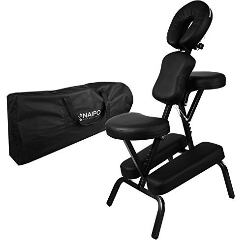 Naipo Silla de Masaje Plegable Ligera y Portátil para Fisioterapia, Tatuaje y Rehabilitación con Reposabrazos Ajustable, Soporte Pectoral, Reposacabezas y Funda de Transporte Oxford Negro (9.3 kg) Naipo Silla de Masaje Plegable Ligera y Portátil para Fisioterapia, Tatuaje y Rehabilitación con Reposabrazos Ajustable, Soporte Pectoral, Reposacabezas y Funda de Transporte Oxford Negro (9.3 kg)