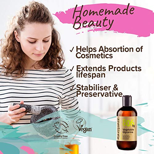 Naissance Glicerina Vegetal Líquida (Glicerol) n. º 806-250ml - 100% natural, grado EP, farmacéutico y alimentario, vegana, no OGM y sin fragancia – Humectante natural ideal para recetas cosméticas. Naissance Glicerina Vegetal Líquida (Glicerol) n. º 806-250ml - 100% natural, grado EP, farmacéutico y alimentario, vegana, no OGM y sin fragancia – Humectante natural ideal para recetas cosméticas.