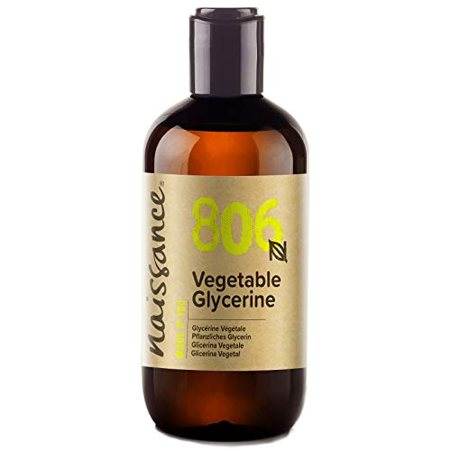 Naissance Glicerina Vegetal Líquida (Glicerol) n. º 806-250ml - 100% natural, grado EP, farmacéutico y alimentario, vegana, no OGM y sin fragancia – Humectante natural ideal para recetas cosméticas.