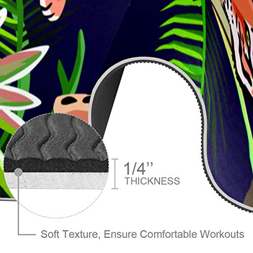 nakw88 Tiger In The Jungle - Esterilla de yoga antideslizante para yoga, pilates y ejercicios de suelo (72 x 24 x 6 mm) para mujeres y niñas nakw88 Tiger In The Jungle - Esterilla de yoga antideslizante para yoga, pilates y ejercicios de suelo (72 x 24 x 6 mm) para mujeres y niñas