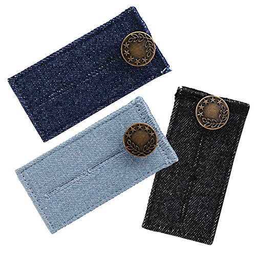 Naler 6 extensores de botones, extensor de cintura con gancho para pantalones vaqueros, camisas Naler 6 extensores de botones, extensor de cintura con gancho para pantalones vaqueros, camisas
