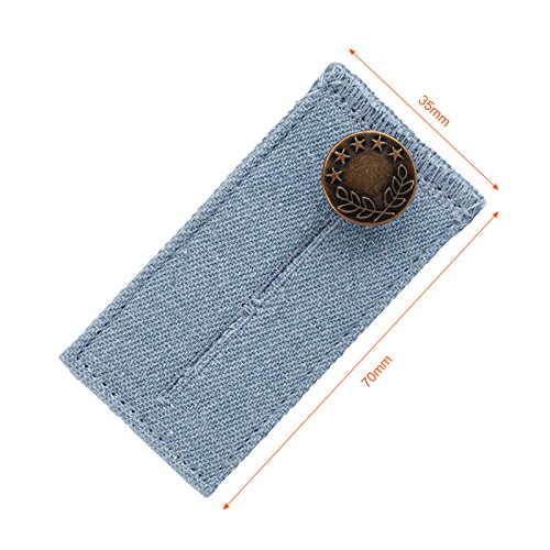 Naler 6 extensores de botones, extensor de cintura con gancho para pantalones vaqueros, camisas Naler 6 extensores de botones, extensor de cintura con gancho para pantalones vaqueros, camisas