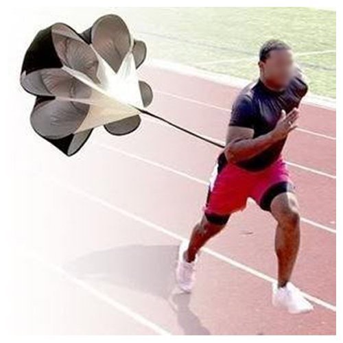Nalmatoionme El paracaídas de entrenamiento de velocidad para correr proporciona estabilidad y reduce los cambios (negro) Nalmatoionme El paracaídas de entrenamiento de velocidad para correr proporciona estabilidad y reduce los cambios (negro)