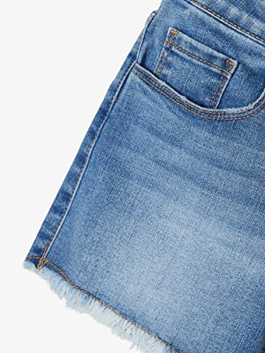 NAME IT Nkfrandi Mom Dnmcece 1345 HW Shorts Noos Pantalones Cortos, Mezclilla Azul Claro, 104 para Niñas