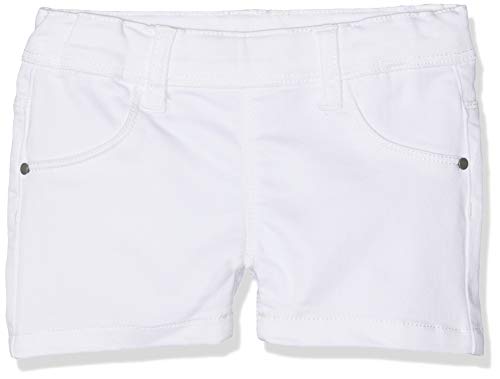 NAME IT Nkfsalli Twitinna Shorts AF Noos Pantalones Cortos, Blanco (Bright White Bright White), 92 para Niñas