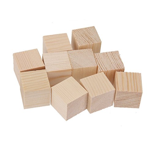 Namvo 12PCS Cubos de Madera - 50mm- Bloques Cuadrados de Madera para la fabricación de Rompecabezas, artesanías y proyectos de Bricolaje Namvo 12PCS Cubos de Madera - 50mm- Bloques Cuadrados de Madera para la fabricación de Rompecabezas, artesanías y proyectos de Bricolaje