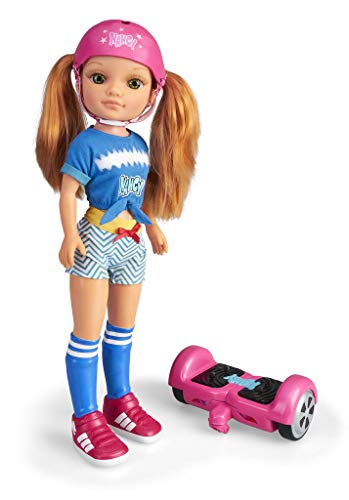 Nancy - Un Día con Mi Hoverboard, Muñeca Mecánica con Patinete Hoverboard para Niños y Niñas a Partir de 3 Años, Multicolor, (Famosa 700015134)