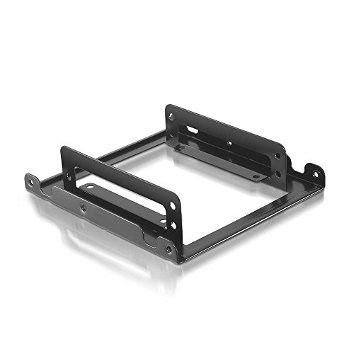 NanoCable 10.99.0002 - Adaptador metálico de 3.5" para Instalar 2 Discos Duros de 2.5" en Ordenador, Color Negro NanoCable 10.99.0002 - Adaptador metálico de 3.5" para Instalar 2 Discos Duros de 2.5" en Ordenador, Color Negro