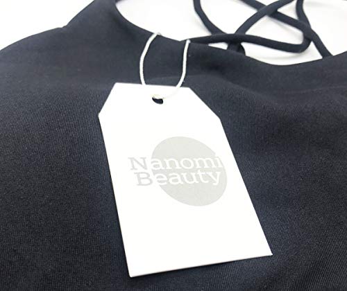 Nanomi Beauty Sujetador Deportivo de Tiras Acolchado para Mujer Workout Running Yoga Tops (Negro, M)